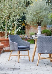 Photo 4 | Bridgman Casual Dining Collection | 180cm Henley Glass and Teak Dining Table with  6 Cliveden Dining Armchairs