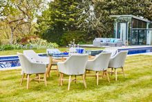 Photo 8 | Bridgman Casual Dining Collection | 230cm Henley Glass and Teak Dining Table with 8 Richmond Armchairs with Teak Legs | £4,299