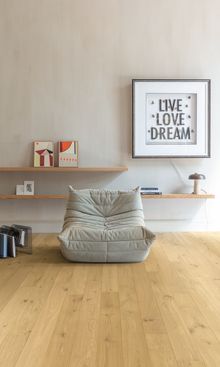 Amato, Pure Oak Extra Matt real wood floor from £59.99 per m2, Quick-Step, quick-step.co.uk