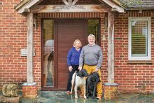 David and Angie Daw with their Urban Front door commissioned in 2005.