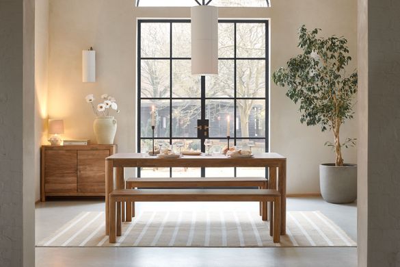 Dining table from Oak Furnitureland's Noah mango wood collection Dining table from Oak Furnitureland's Noah mango wood collection
