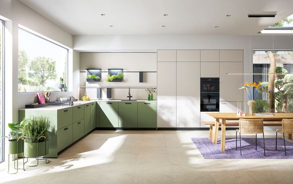 next125’s NX890|NX590 range featuring new shade, Olive Green. For more information, contact InHouse Inspired Room Design on 01434 400070 or visit www.inhouseltd.co.uk. German kitchens by InHouse Inspired Room Designs.