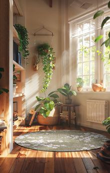 Sakura collection, 9372 Wet Garden from £175 (80 x 150cm), Louis De Poortere, louisdepoortere.com