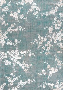 Sakura collection, 9850 Lake Blue from £175 (80 x 150cm), Louis De Poortere, louisdepoortere.com