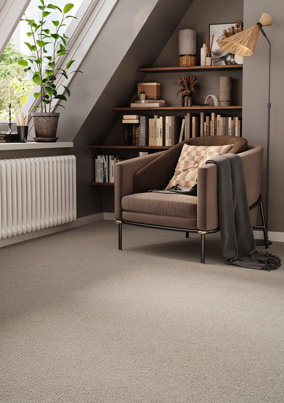 Camberley Textures in Chrome 01, 70% wool and 30% recycled polyester carpet, Causeway Carpets, causewaycarpets.com