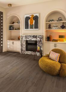 Impressive, Classic Oak Brown laminate (IM1849) from £29.99 per m2, Quick-Step, quick-step.co.uk