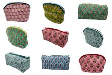 Indian block-print make-up and wash bags £18, Huddle Collection, huddlecollection.com