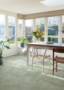 Illume, Soft Sage (AVMTU40334) vinyl floor from £47.00 per m2, Quick-Step, quick-step.co.uk