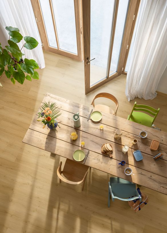 Brushed Oak Honey (AVMPU40318), Bloom collection vinyl floor, from £47.99 per m2, Quick-Step quick-step.co.uk