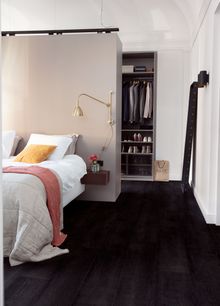 Painted oak black (SIG4755) Capture laminate collection from £36.99 per m2, Quick-Step, quick-step.co.uk