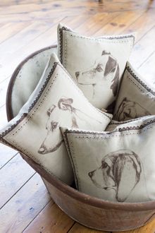 'Cherry Hog' cushions by Amy Brocklehurst at Graduate Collection