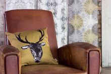 Stag Head cushion by Lisa Bliss at Graduate Collection
