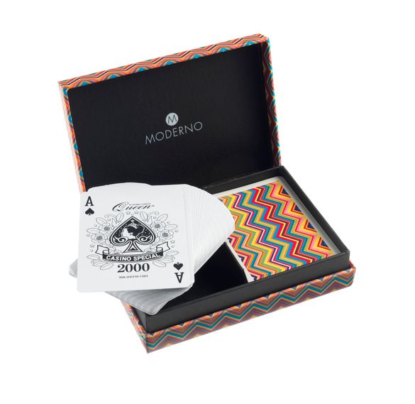 Moderno 2 Packs of Playing Cards Set from WHSmith for £9.99 part of a new range launched by WHSmith Moderno 2 Packs of Playing Cards Set from WHSmith for £9.99 part of a new range launched by WHSmith