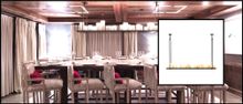 Altar Hanging Light at the Cheval Blanc, Courcheval. Light available from Discover&Deliver