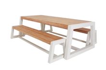 Brugge bench set - Teak and aluminium - £2,999, Out & Out Original