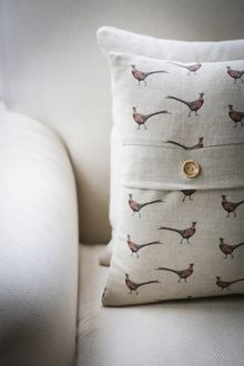 Cushion in Pheasants fabric 