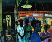 Jamaican market by John Minton, sold for £188,500 – a new world record for the artist at auction
