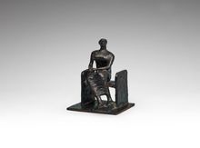 Seated woman on a bench by Henry Moore sold for £422,500