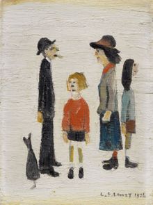 Four Figures and Dog by LS Lowry, sold for £146,500