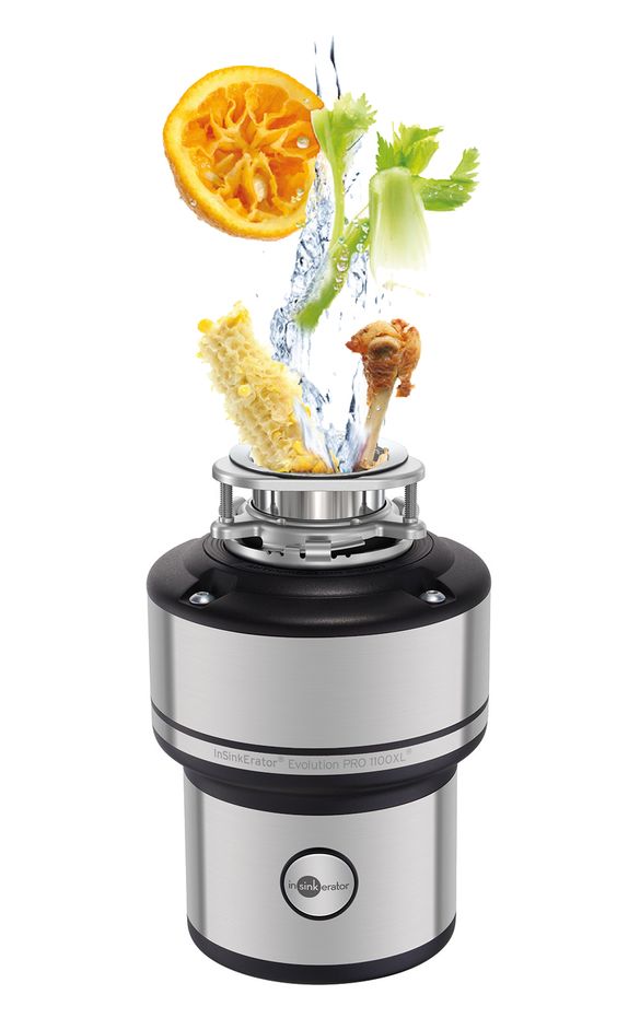The new InSinkErator® Evolution 250 food waste disposer features a deluxe polished chrome stopper cover and new style trim shell.