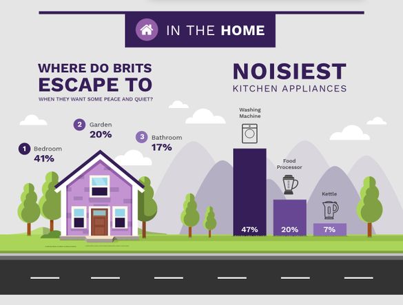 National Quiet Day infographic  - in the home 