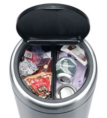 Twin Touch bin with 2 20lt bucket liners