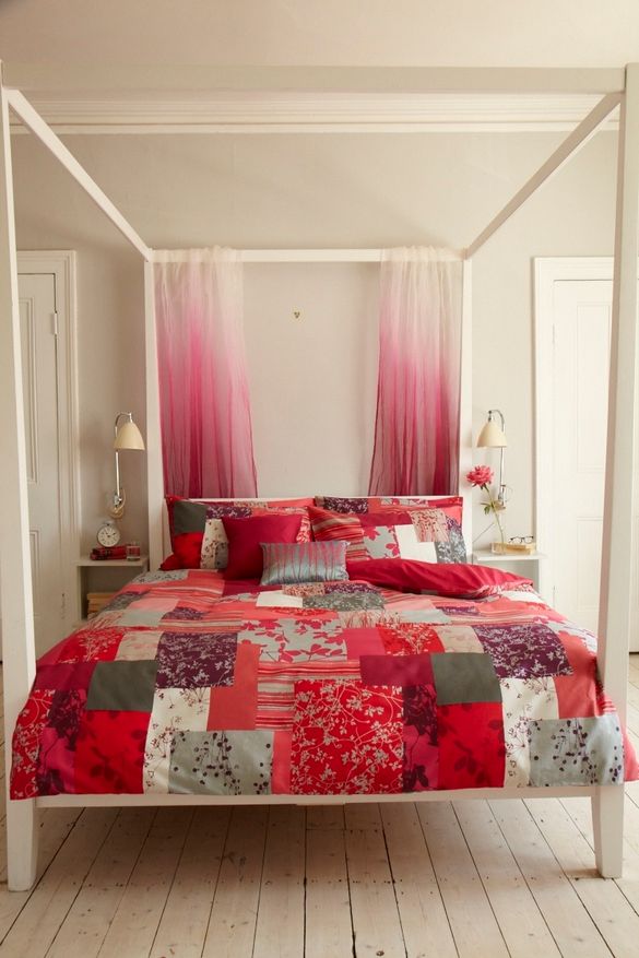 Clarissa Hulse Patchwork Bedlinen in Hot Pink