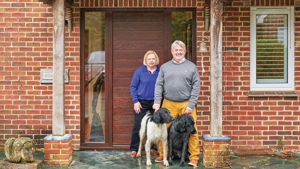David and Angie Daw with their Urban Front door commissioned in 2005. David and Angie Daw with their Urban Front door commissioned in 2005.